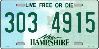 NH license plate 3034915