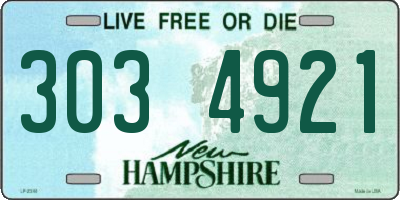 NH license plate 3034921