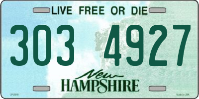 NH license plate 3034927