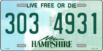 NH license plate 3034931