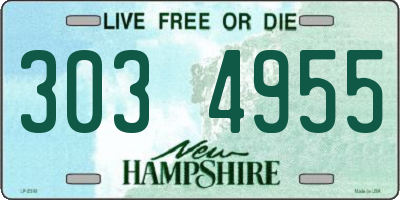 NH license plate 3034955