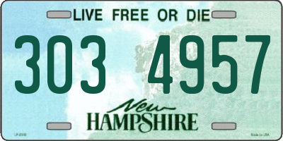 NH license plate 3034957