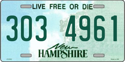 NH license plate 3034961