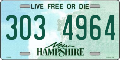 NH license plate 3034964