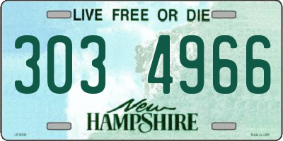 NH license plate 3034966