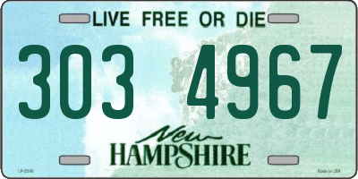 NH license plate 3034967