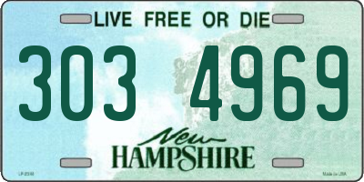 NH license plate 3034969