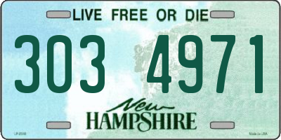 NH license plate 3034971
