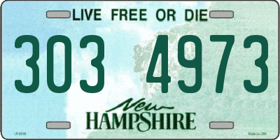 NH license plate 3034973