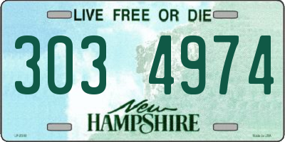 NH license plate 3034974