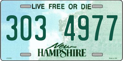NH license plate 3034977