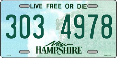 NH license plate 3034978