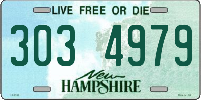 NH license plate 3034979