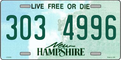 NH license plate 3034996