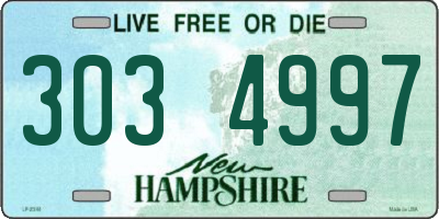 NH license plate 3034997