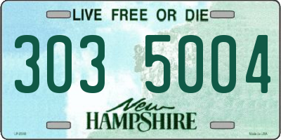 NH license plate 3035004