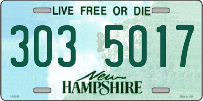 NH license plate 3035017