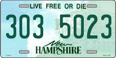 NH license plate 3035023
