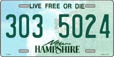 NH license plate 3035024