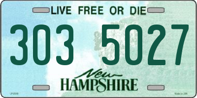 NH license plate 3035027