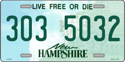 NH license plate 3035032