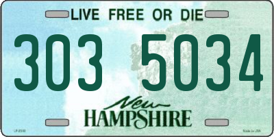 NH license plate 3035034