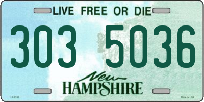 NH license plate 3035036