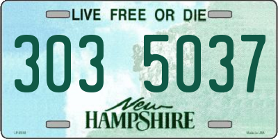 NH license plate 3035037