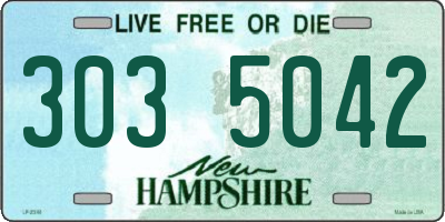 NH license plate 3035042