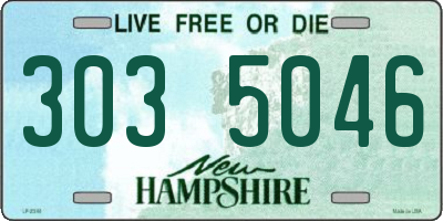 NH license plate 3035046