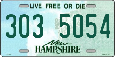 NH license plate 3035054