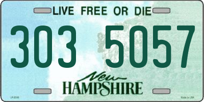 NH license plate 3035057