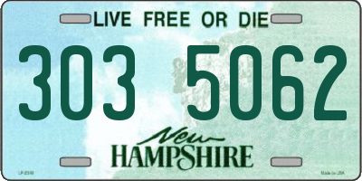 NH license plate 3035062