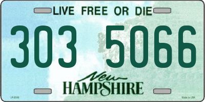 NH license plate 3035066