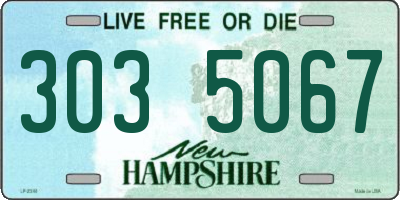 NH license plate 3035067