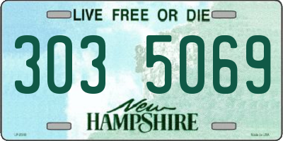 NH license plate 3035069