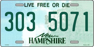 NH license plate 3035071
