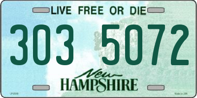 NH license plate 3035072