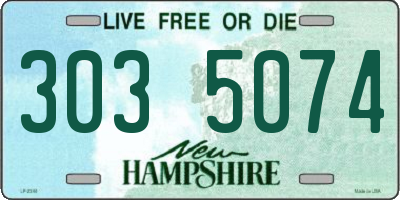 NH license plate 3035074