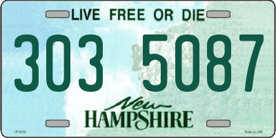 NH license plate 3035087