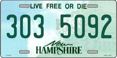 NH license plate 3035092