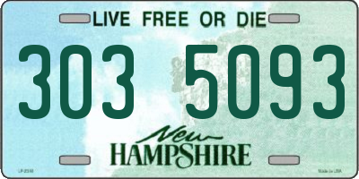 NH license plate 3035093