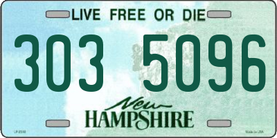 NH license plate 3035096
