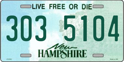 NH license plate 3035104