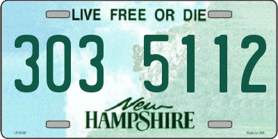 NH license plate 3035112