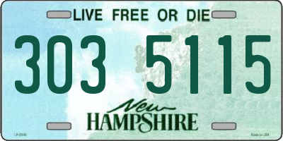 NH license plate 3035115