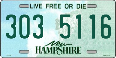 NH license plate 3035116