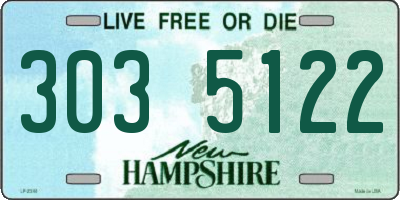 NH license plate 3035122