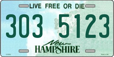NH license plate 3035123