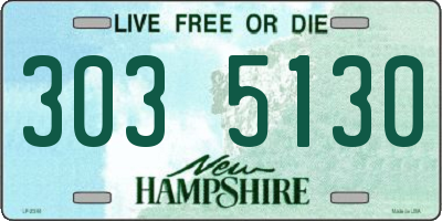 NH license plate 3035130